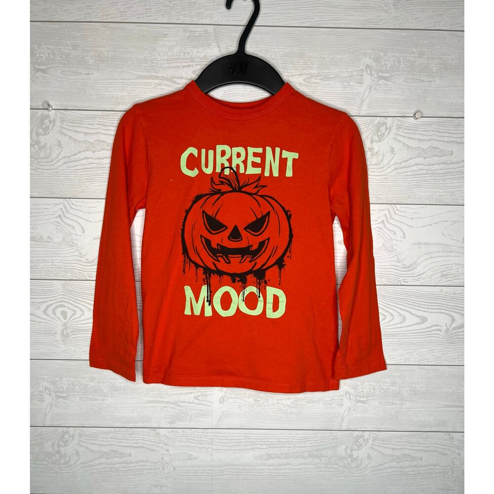 Children's Place orange Halloween long sleeve t-shirt Size small (5/6)